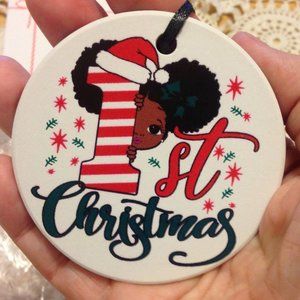 Baby's first Christmas ornament, new